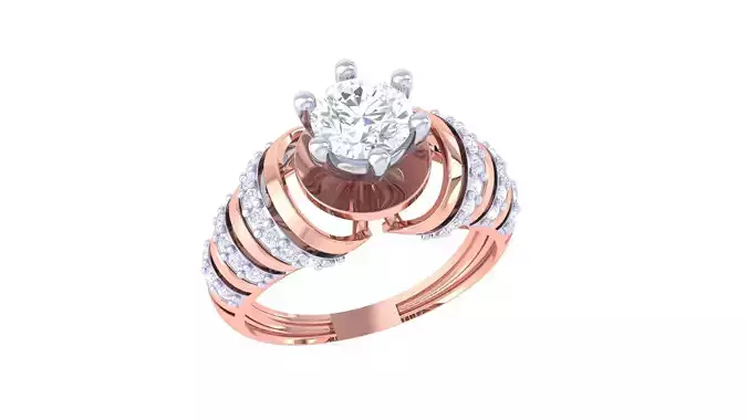 Women Solitaire Ring 3dm stl 3mf mtl gltf glb obj render