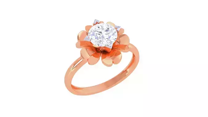 Women Solitaire Ring 3dm stl 3mf mtl gltf glb obj render  3D print model