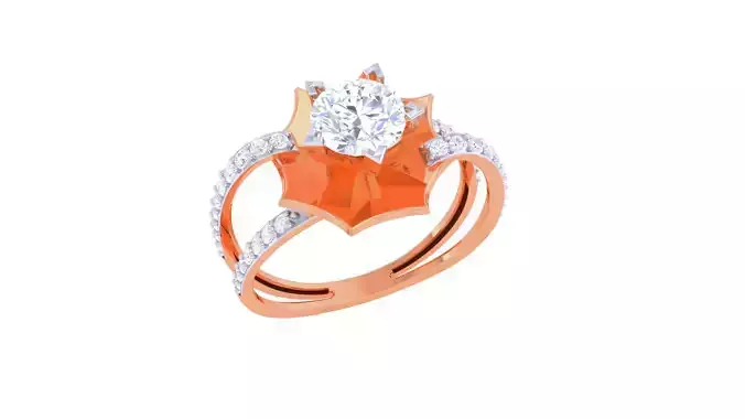 Women Solitaire Ring 3dm stl 3mf mtl gltf glb obj render