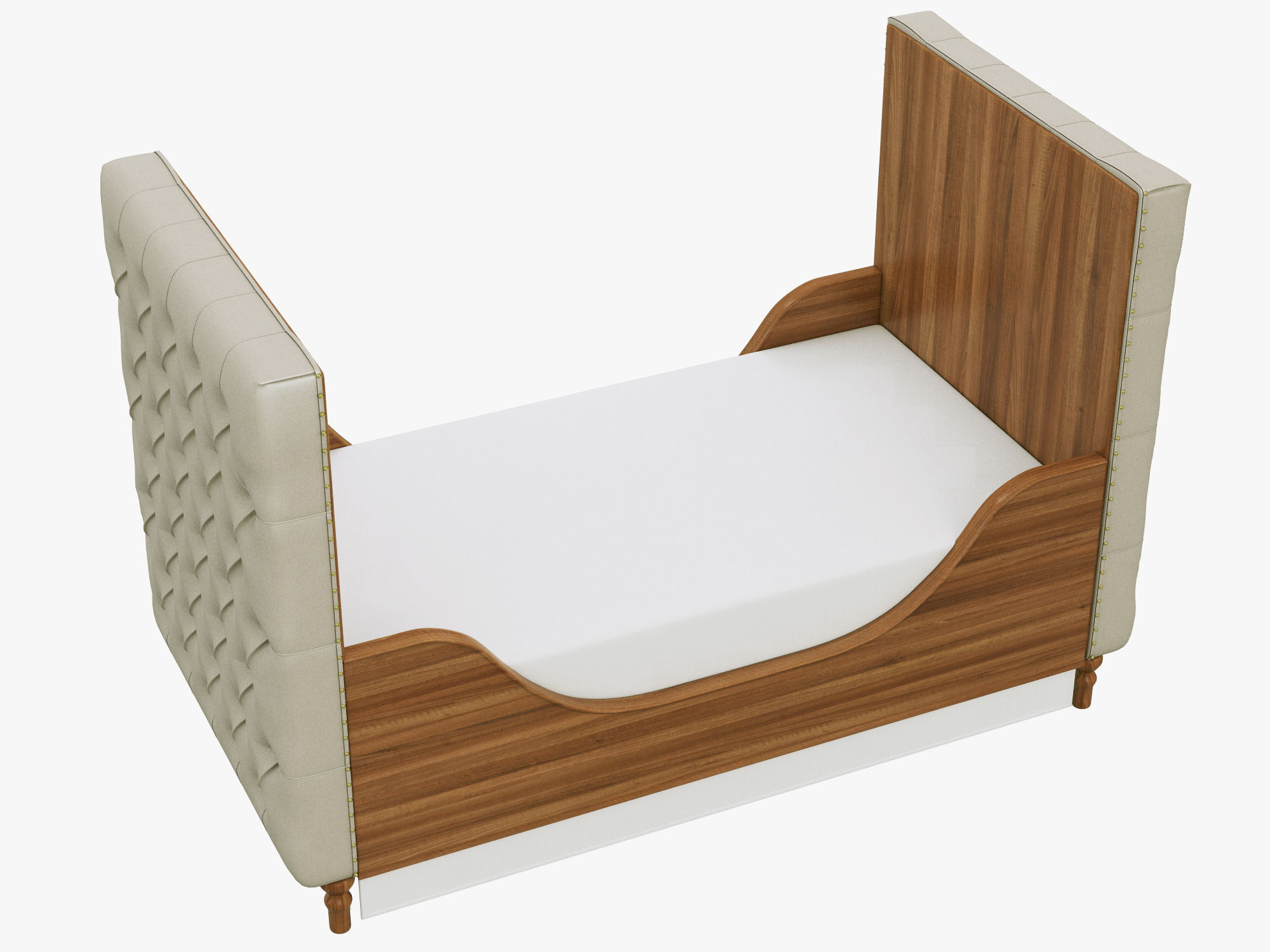 Restoration Hardware Chesterfield Tufted Crib 3D model_5