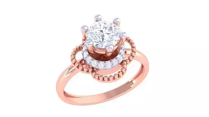 Women Solitaire Ring 3dm stl 3mf mtl gltf glb obj render 3D print model