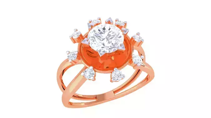 Women Solitaire Ring 3dm stl 3mf mtl gltf glb obj render 3D print model