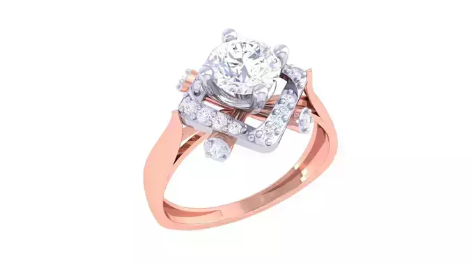Women Solitaire Ring 3dm stl 3mf mtl gltf glb obj render 3D print model