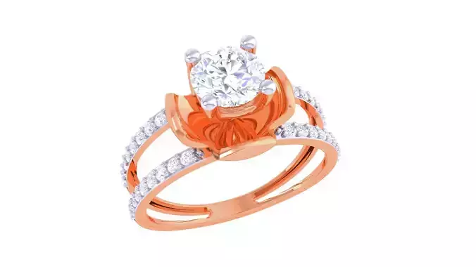 Women Solitaire Ring 3dm stl 3mf mtl gltf glb obj render
