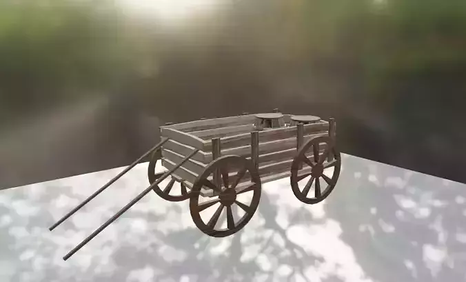 Farm Cart  and 3 Barrels