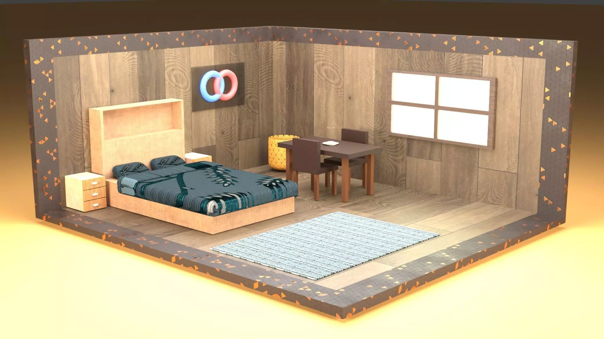Bed Room Free 3D model_0