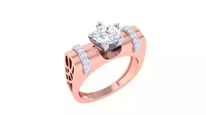 Women Solitaire Ring 3dm stl 3mf mtl gltf glb obj render