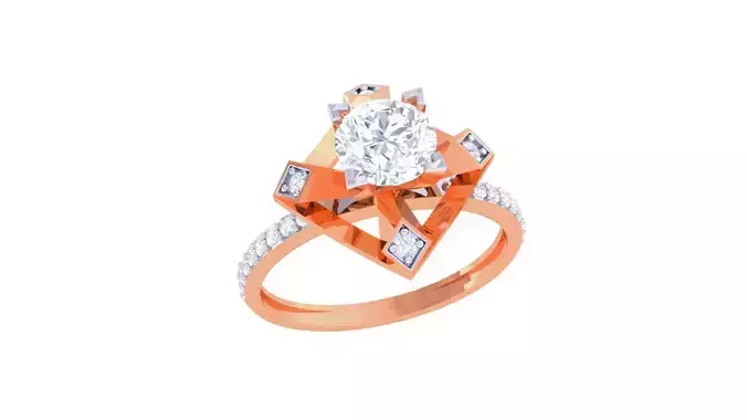 Women Solitaire Ring 3dm stl 3mf mtl gltf glb obj render