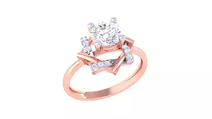 Women Solitaire Ring 3dm stl 3mf mtl gltf glb obj render