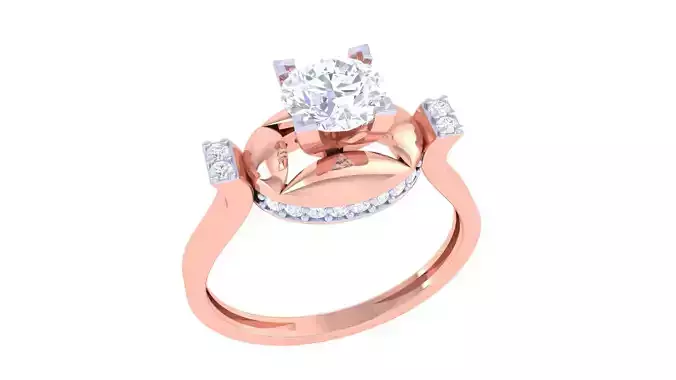 Women Solitaire Ring 3dm stl 3mf mtl gltf glb obj render