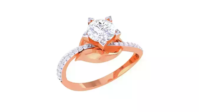 Women Solitaire Ring 3dm stl 3mf mtl gltf glb obj render