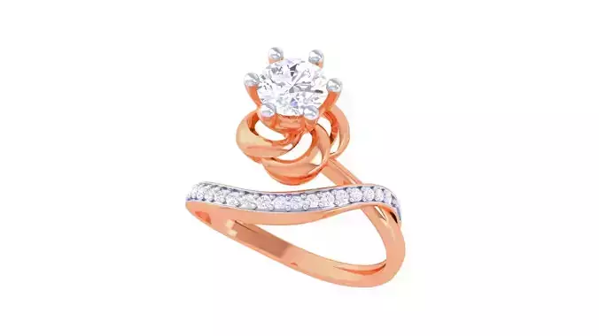 Women Solitaire Ring 3dm stl 3mf mtl gltf glb obj render