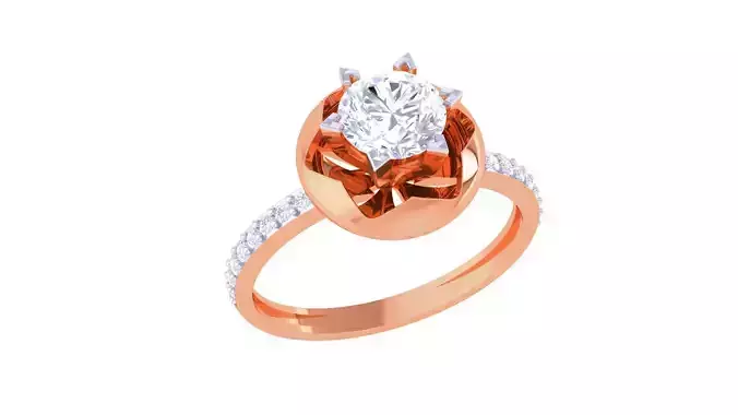 Women Solitaire Ring 3dm stl 3mf mtl gltf glb obj render 3D print model