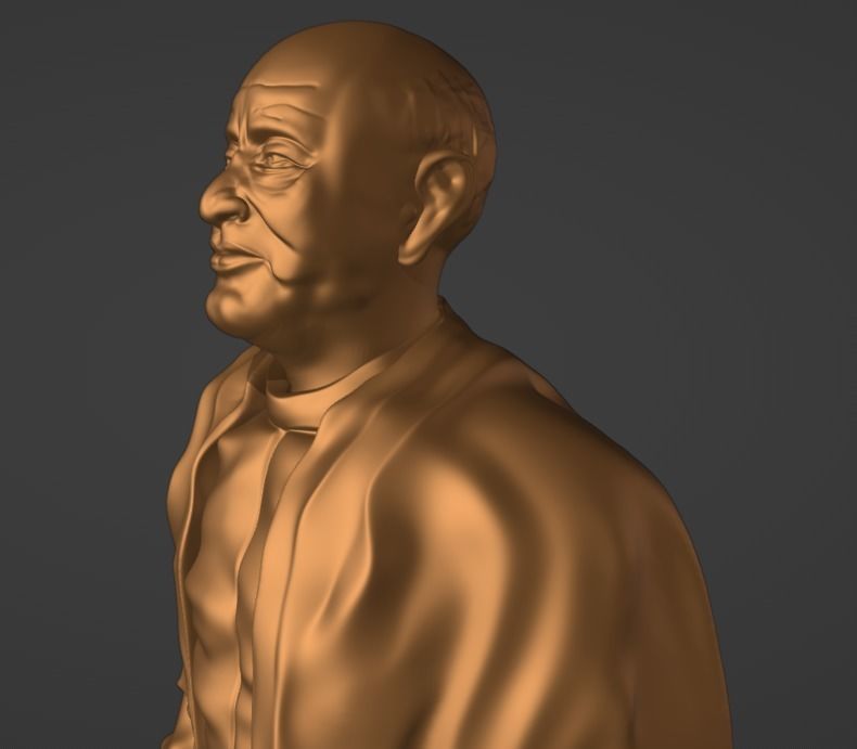 Statue of Unity or sardar patel Low-poly 3D model_2