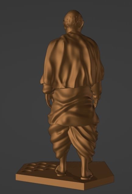 Statue of Unity or sardar patel Low-poly 3D model_11