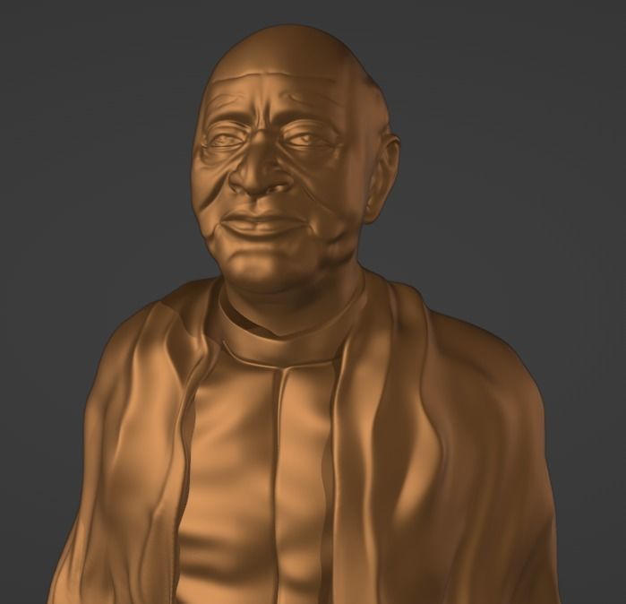 Statue of Unity or sardar patel Low-poly 3D model_1