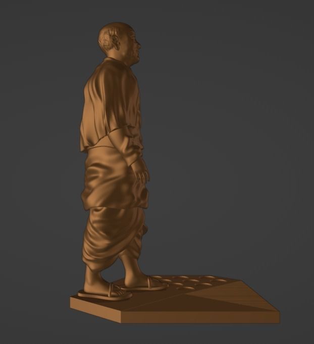 Statue of Unity or sardar patel Low-poly 3D model_6