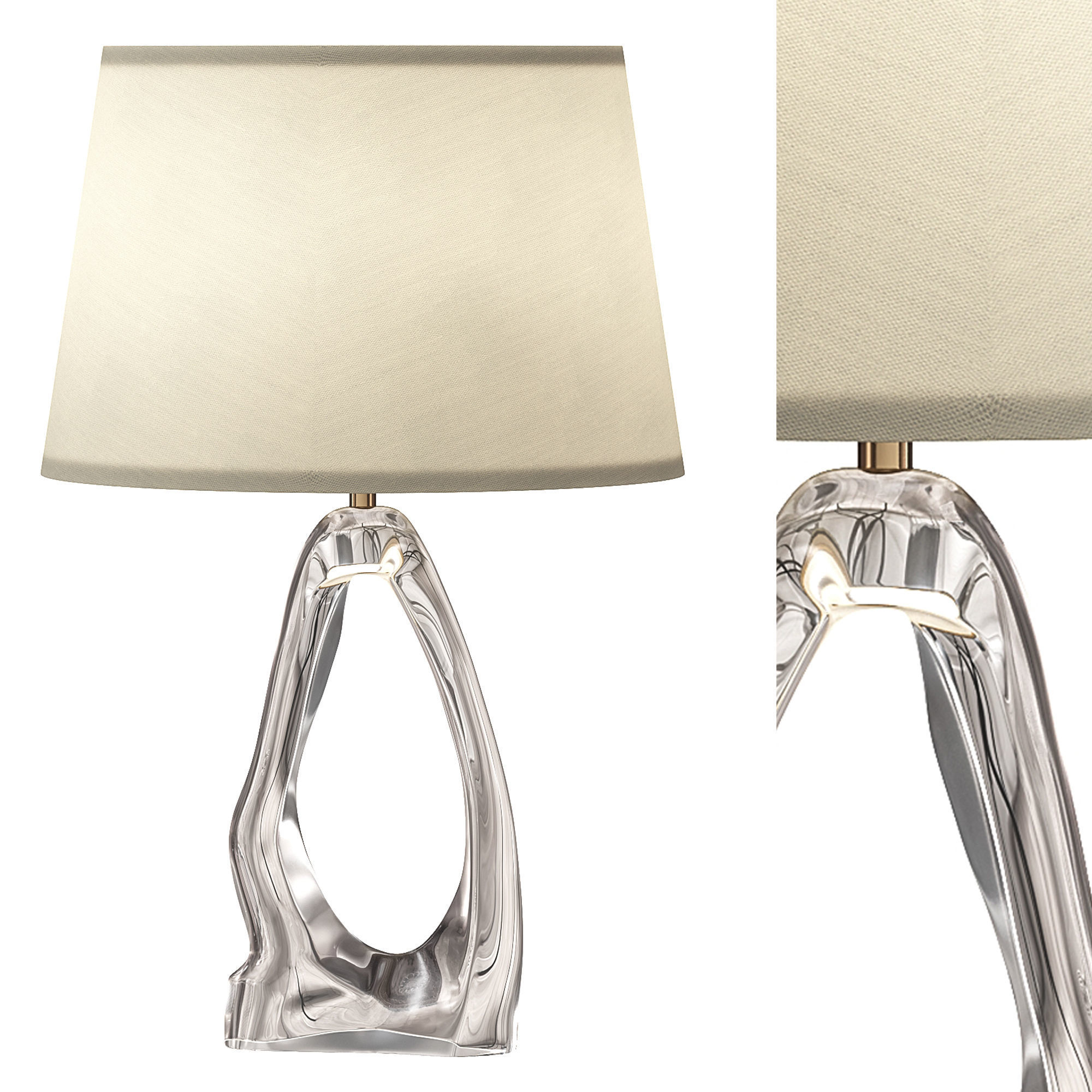 AERIN Cannes Crystal Table Lamp by Luxdeco 3D model_1