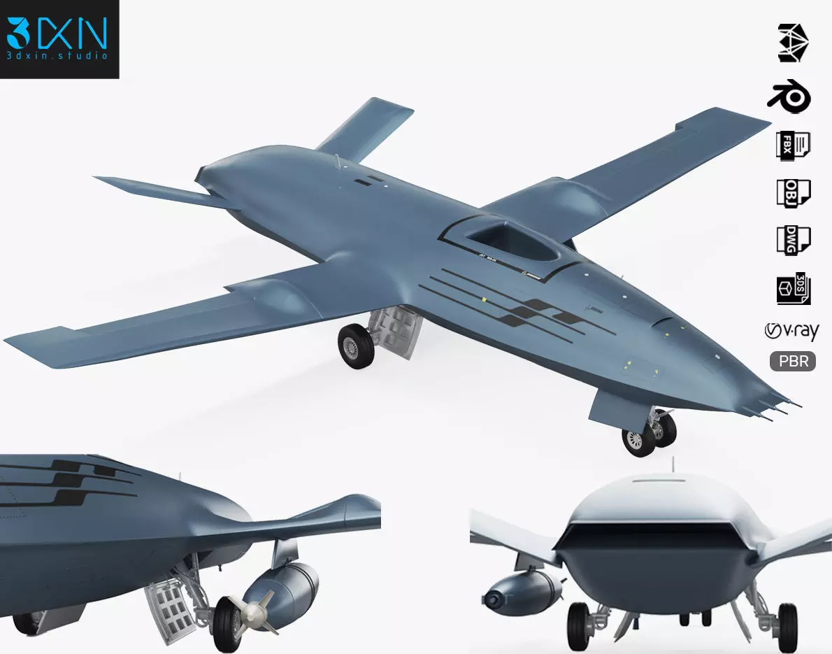 Boeing MQ25 Stingray Aerial Refueling Drone US 2 3D model_0