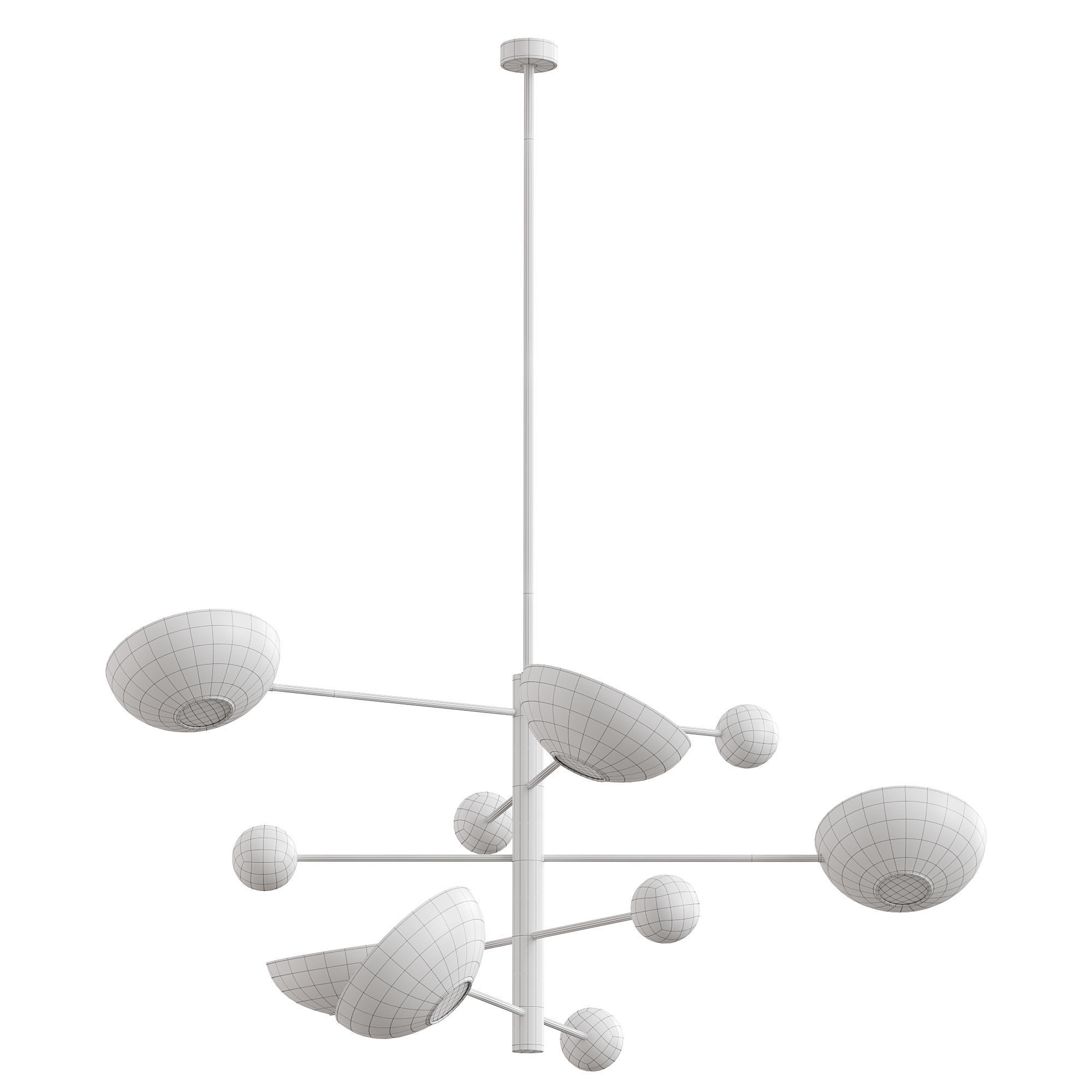 Salinas Chandelier Brass by luxdeco 3D model_2