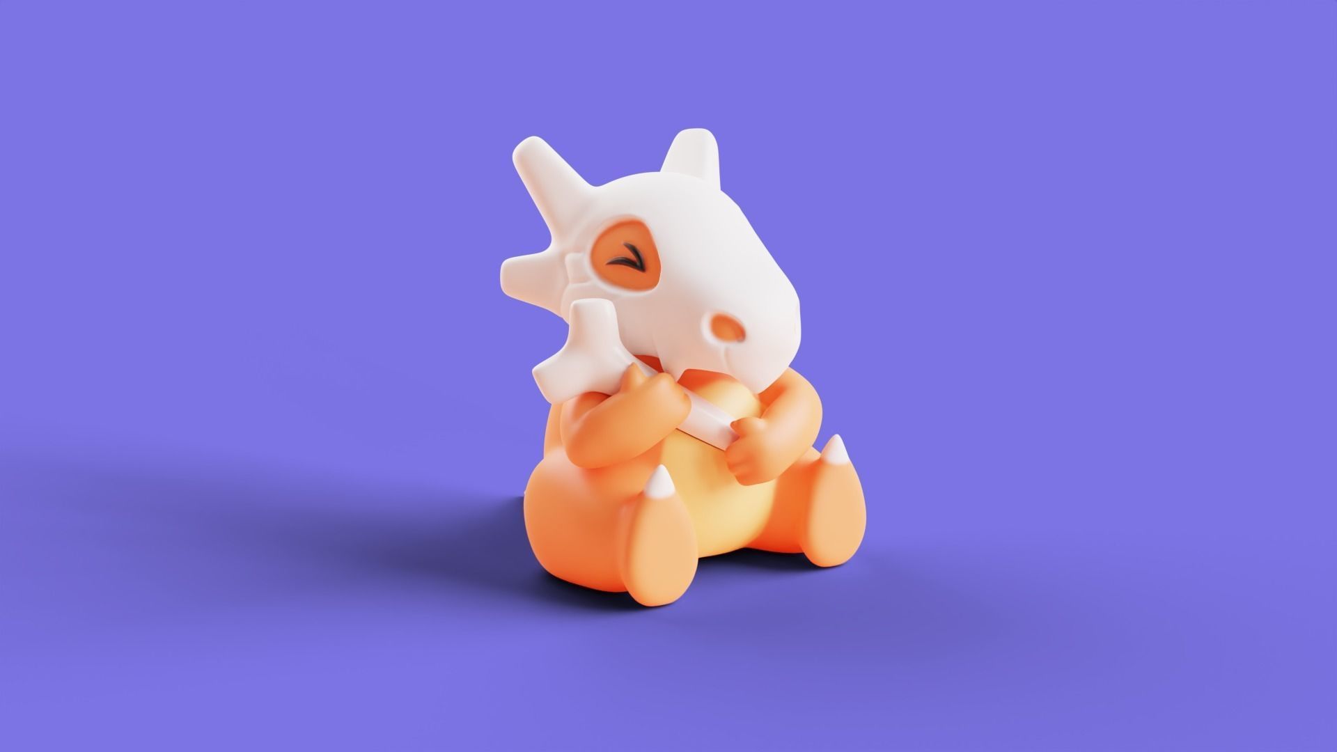 Pokemon Cubone Character 3D print model_2