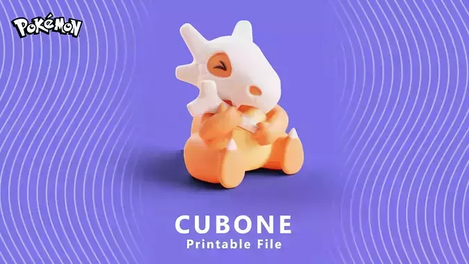 Pokemon Cubone Character 3D print model