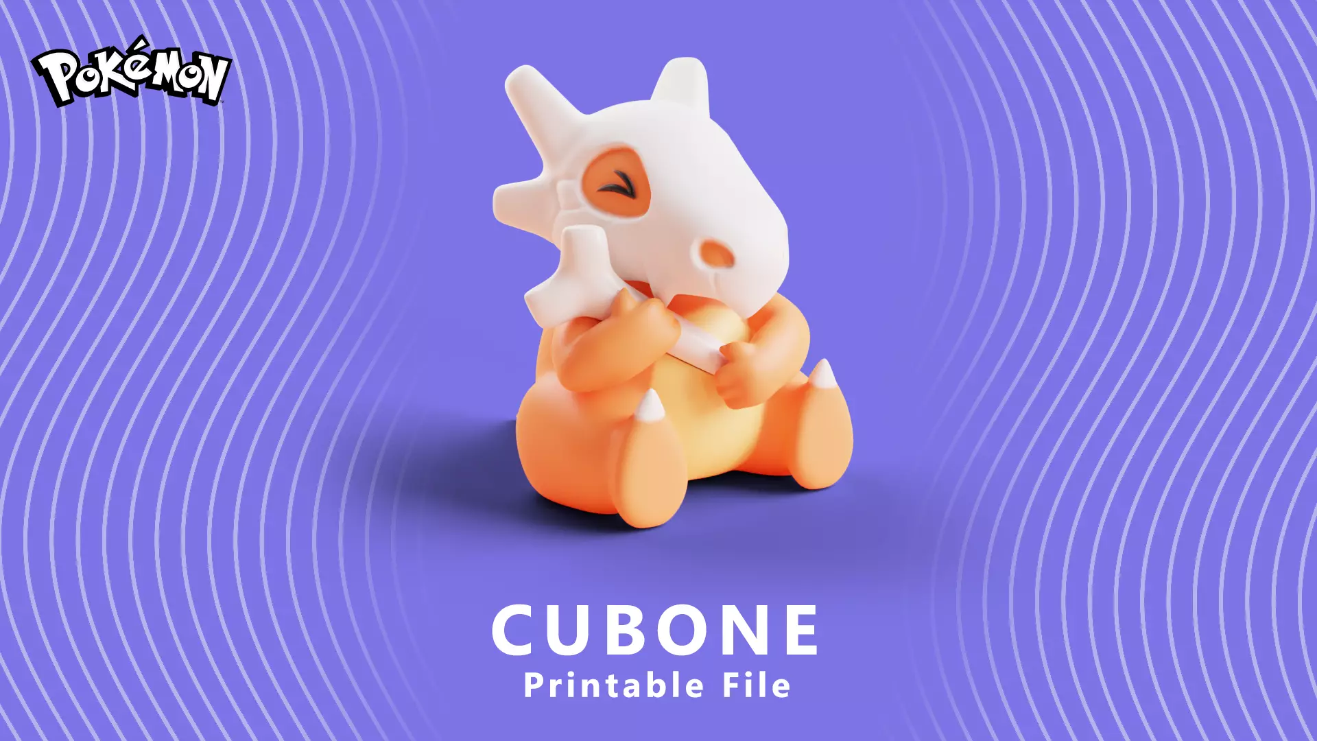 Pokemon Cubone Character 3D print model_0