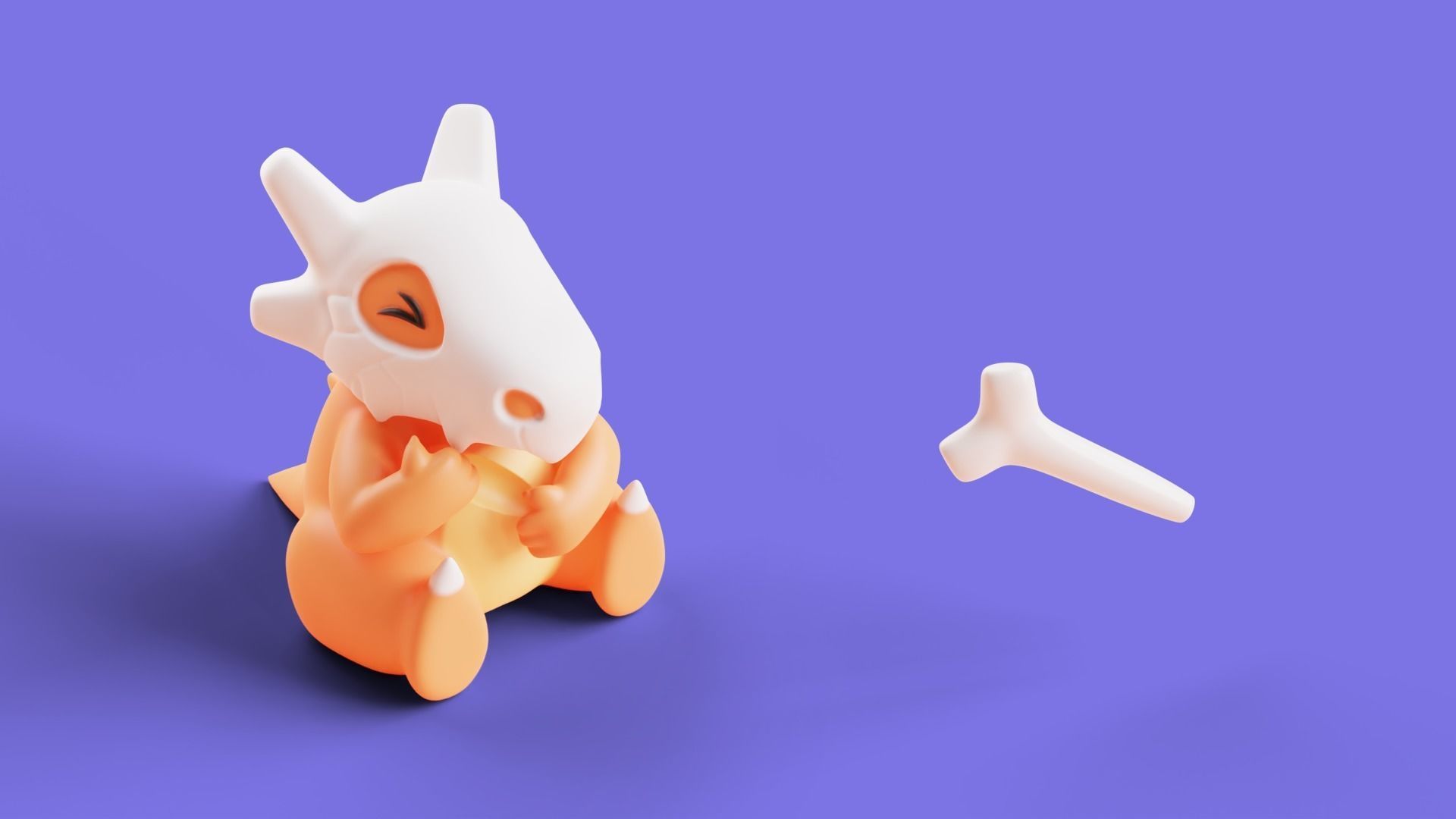 Pokemon Cubone Character 3D print model_1