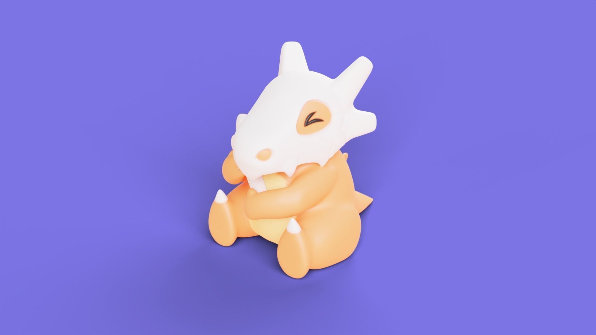 Pokemon Cubone Character 3D print model_6
