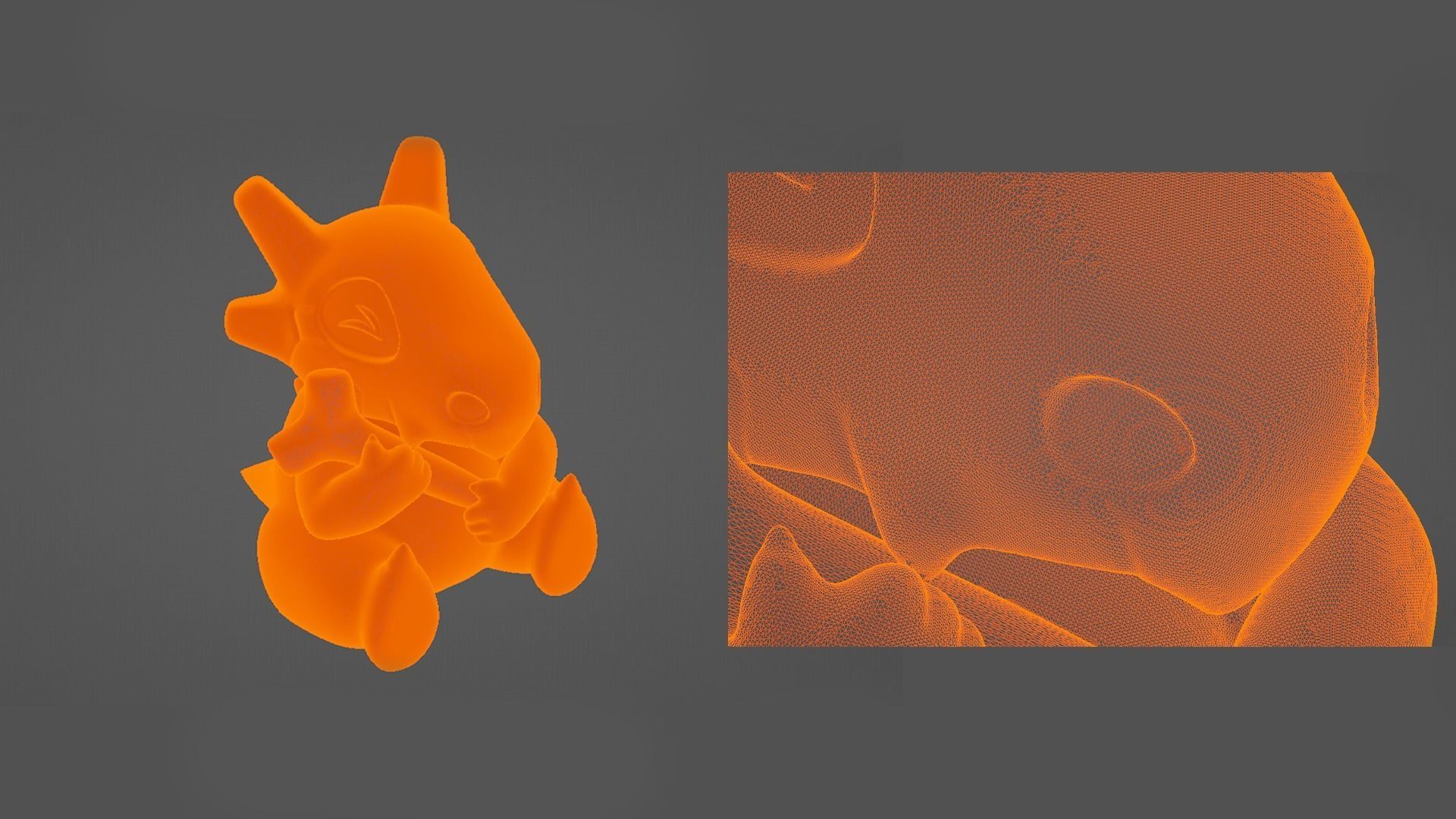 Pokemon Cubone Character 3D print model_7