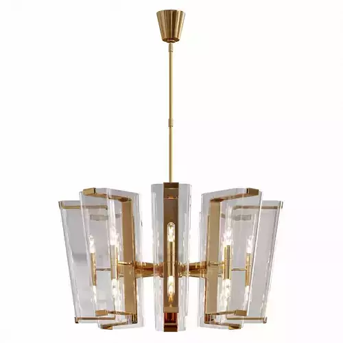 Antique Brass Alpine Chandelier by luxdeco