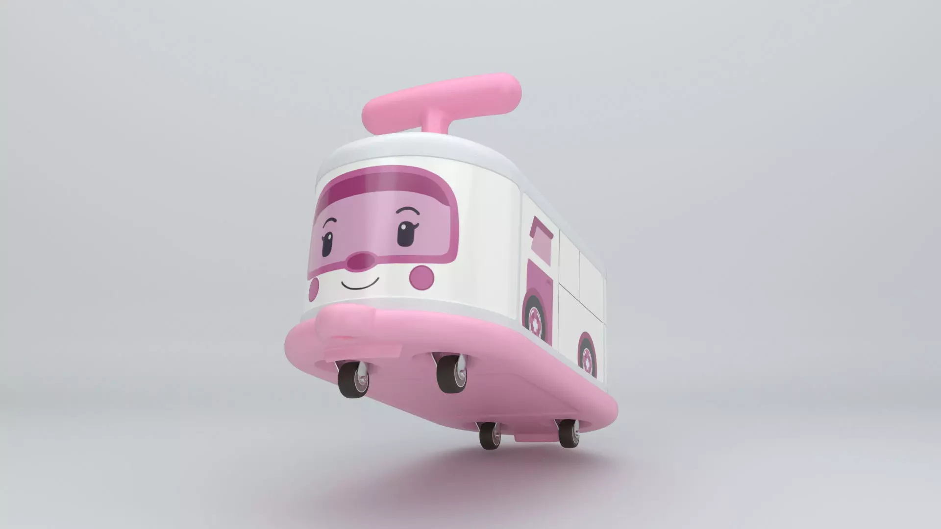 Ambulance Toy Push Car 3D model_0