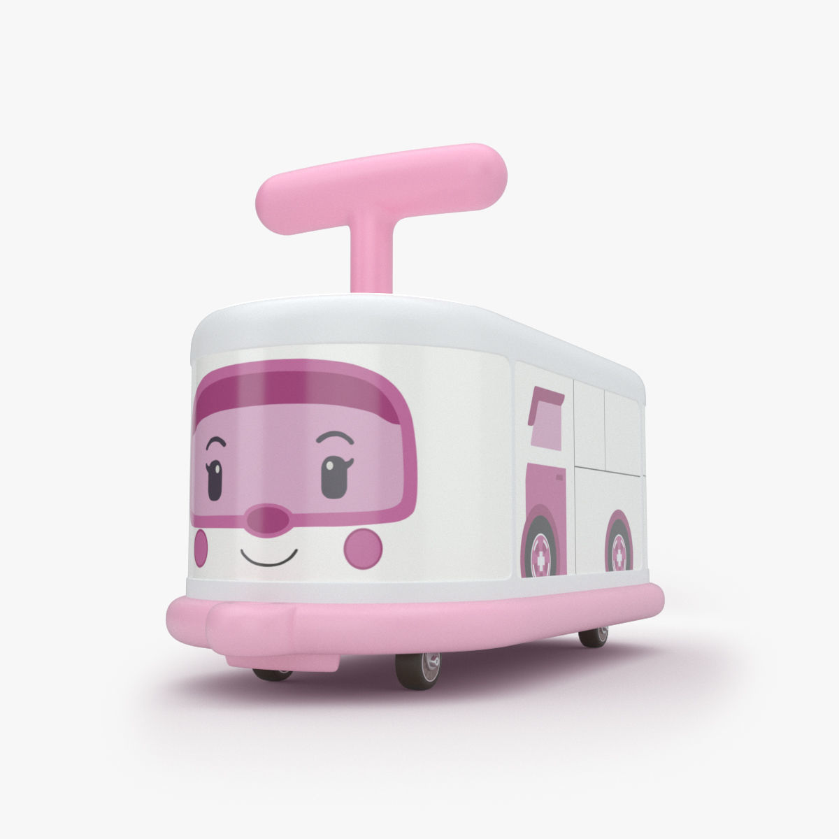 Ambulance Toy Push Car 3D model_2