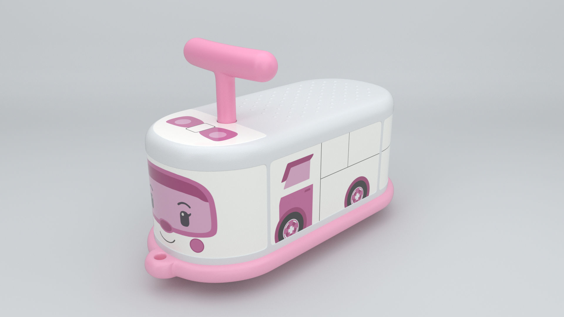 Ambulance Toy Push Car 3D model_4