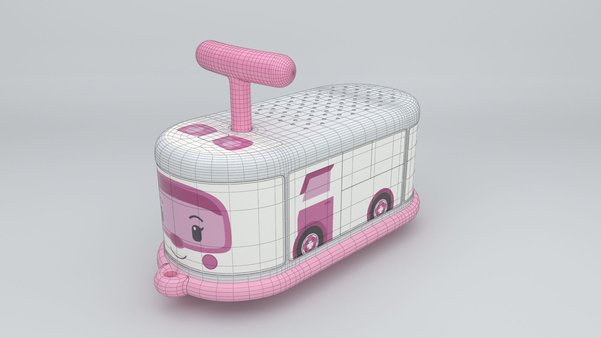 Ambulance Toy Push Car 3D model_13