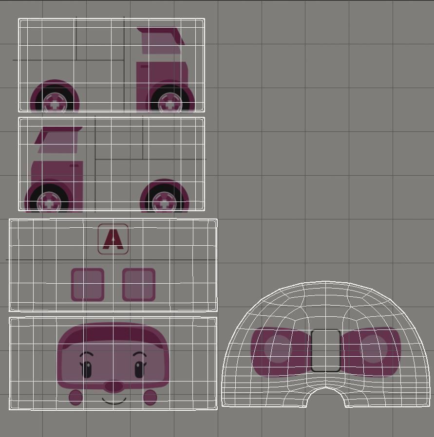 Ambulance Toy Push Car 3D model_15