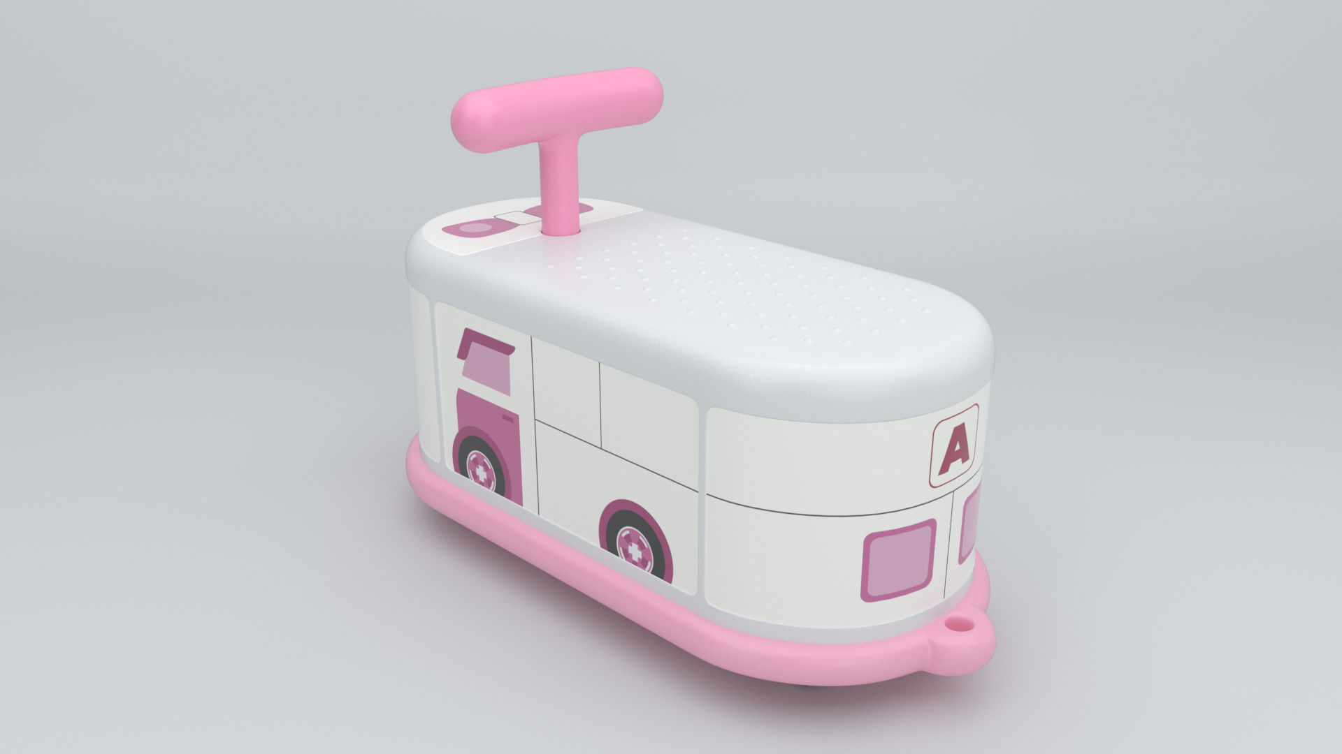 Ambulance Toy Push Car 3D model_8