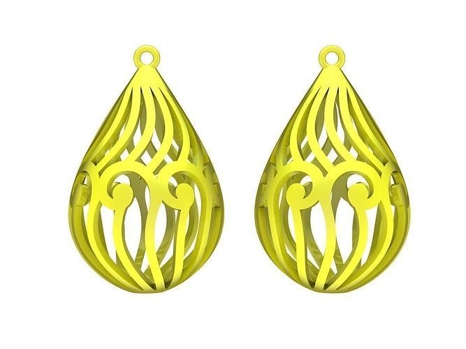 5857 ultravision art earrings 3D print model