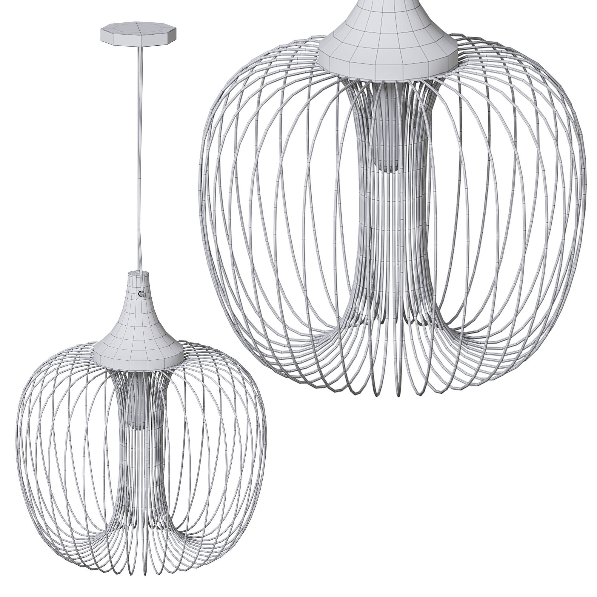 Whisk Medium Pendant by lightology 3D model_2