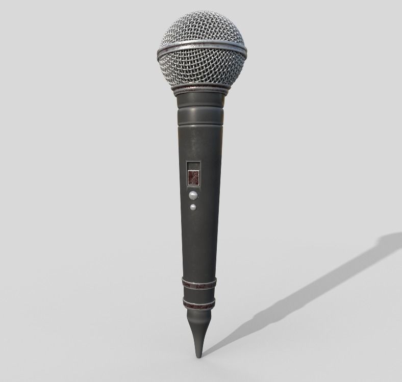 microphone Low-poly 3D model_2