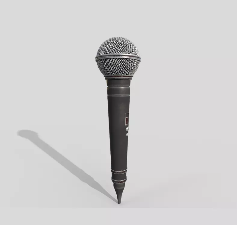 microphone Low-poly 3D model_0