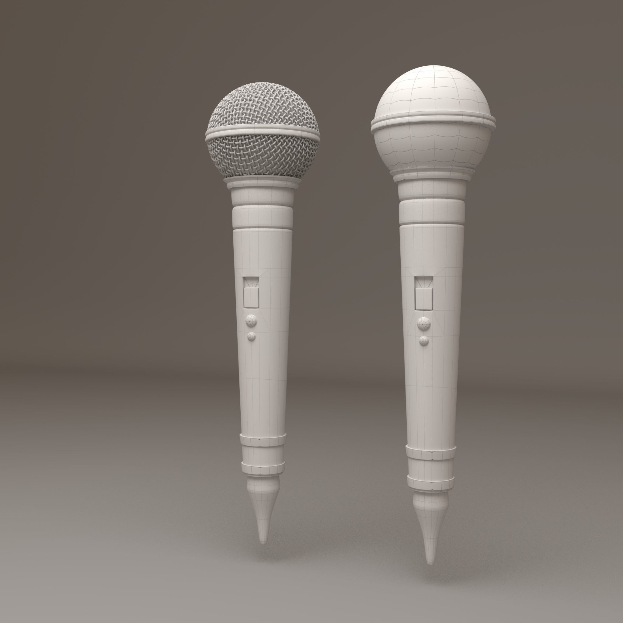 microphone Low-poly 3D model_4
