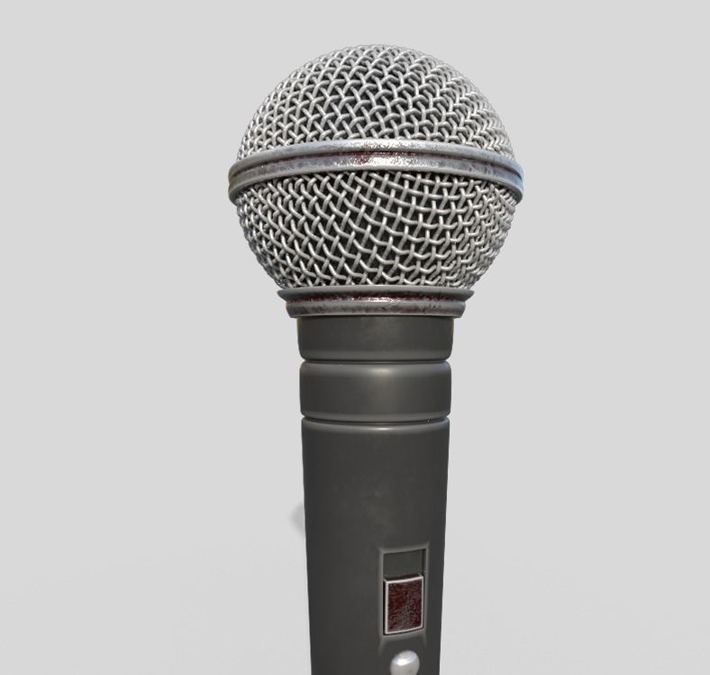 microphone Low-poly 3D model_1