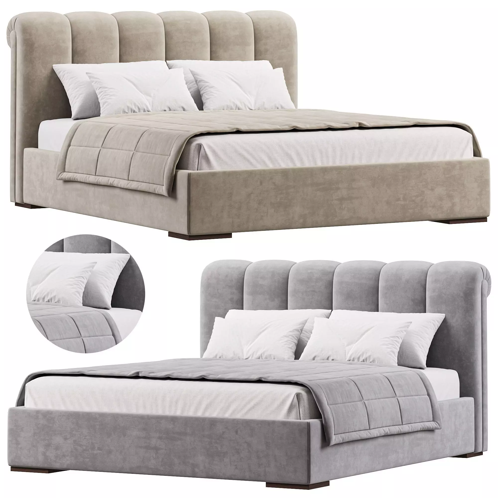 Bed K44 By Delavega Collection 3D model_0