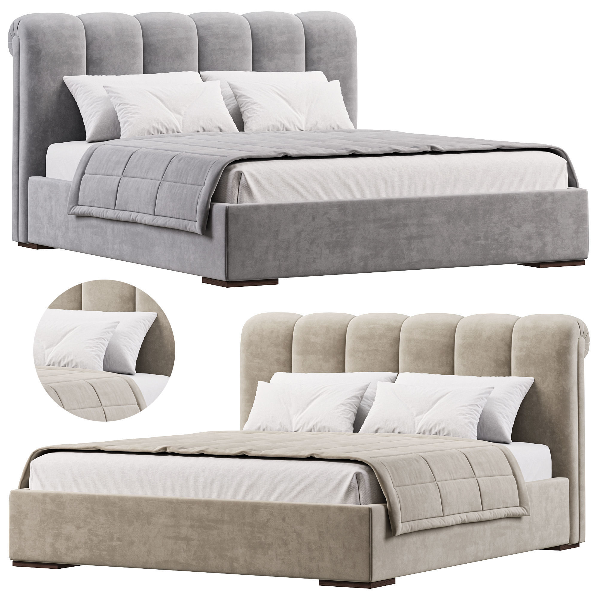 Bed K44 By Delavega Collection 3D model_1