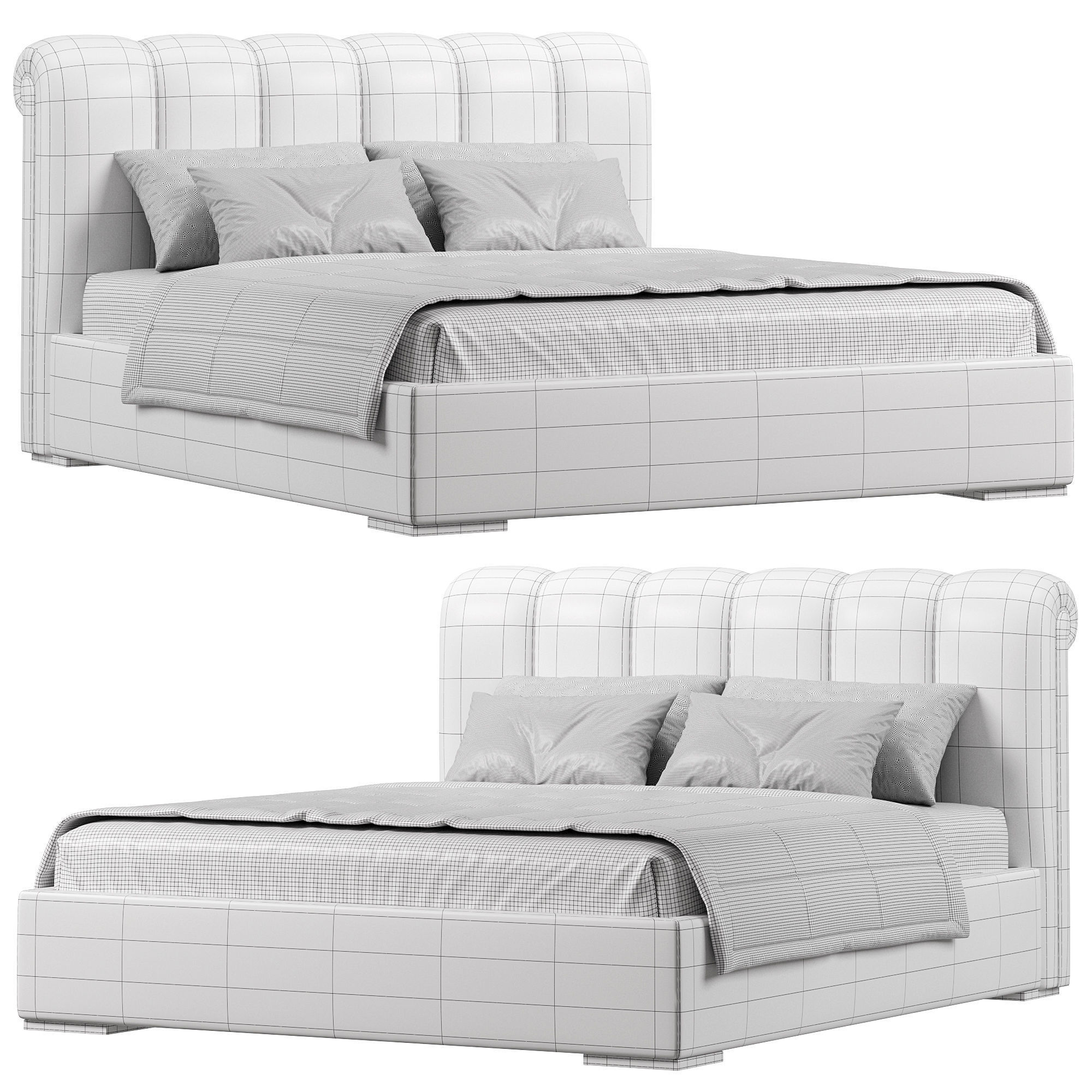 Bed K44 By Delavega Collection 3D model_2