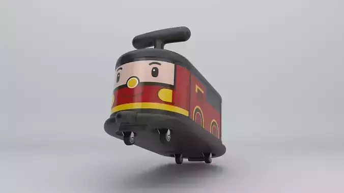 Fire Truck Toy Push Car 3D model