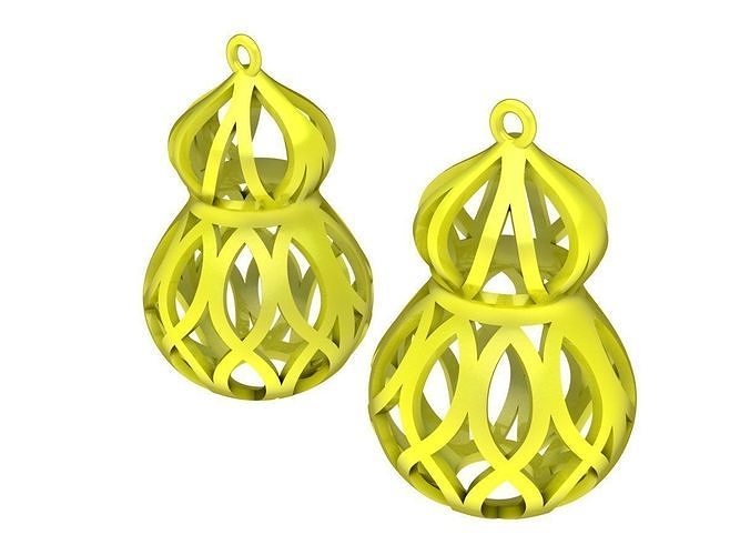 5860 hongkong art earrings 3D print model