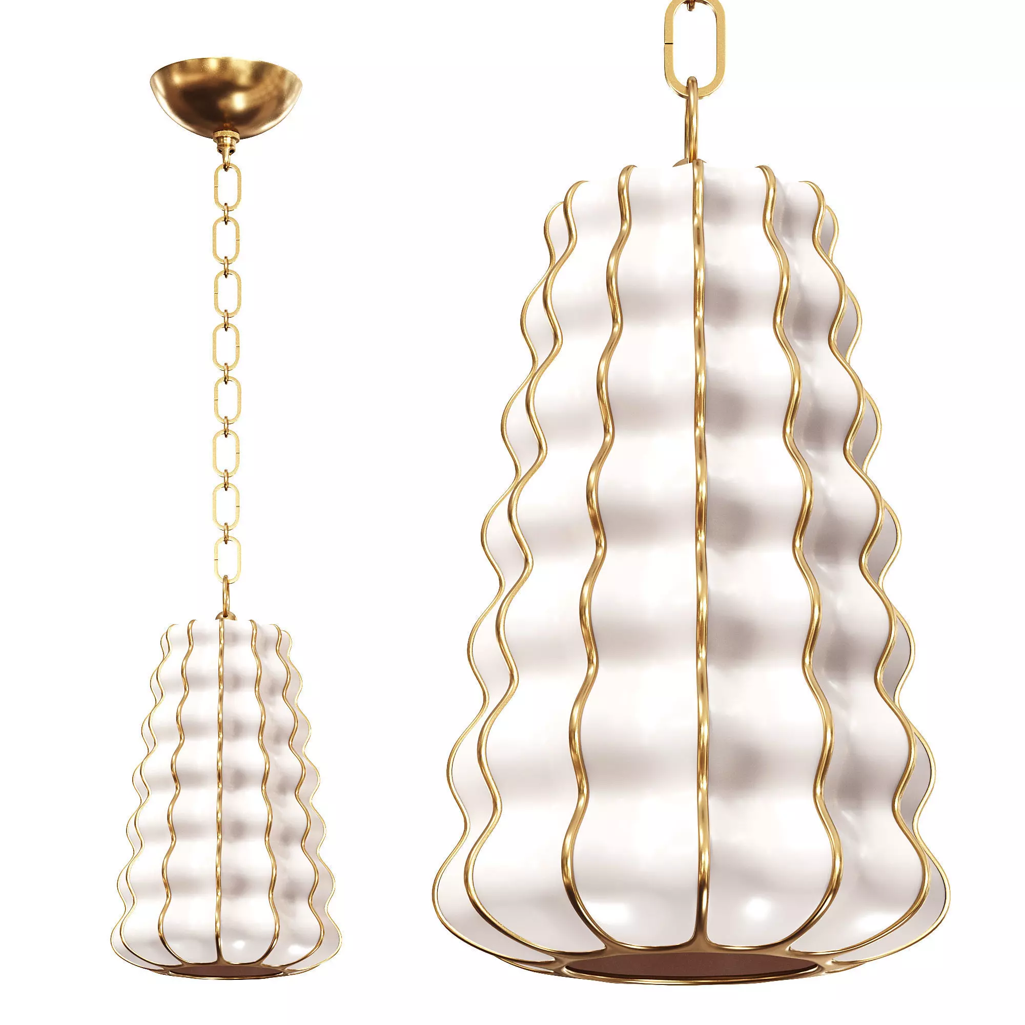 Esperanza Pendant By Corbett Lighting 3D model_0
