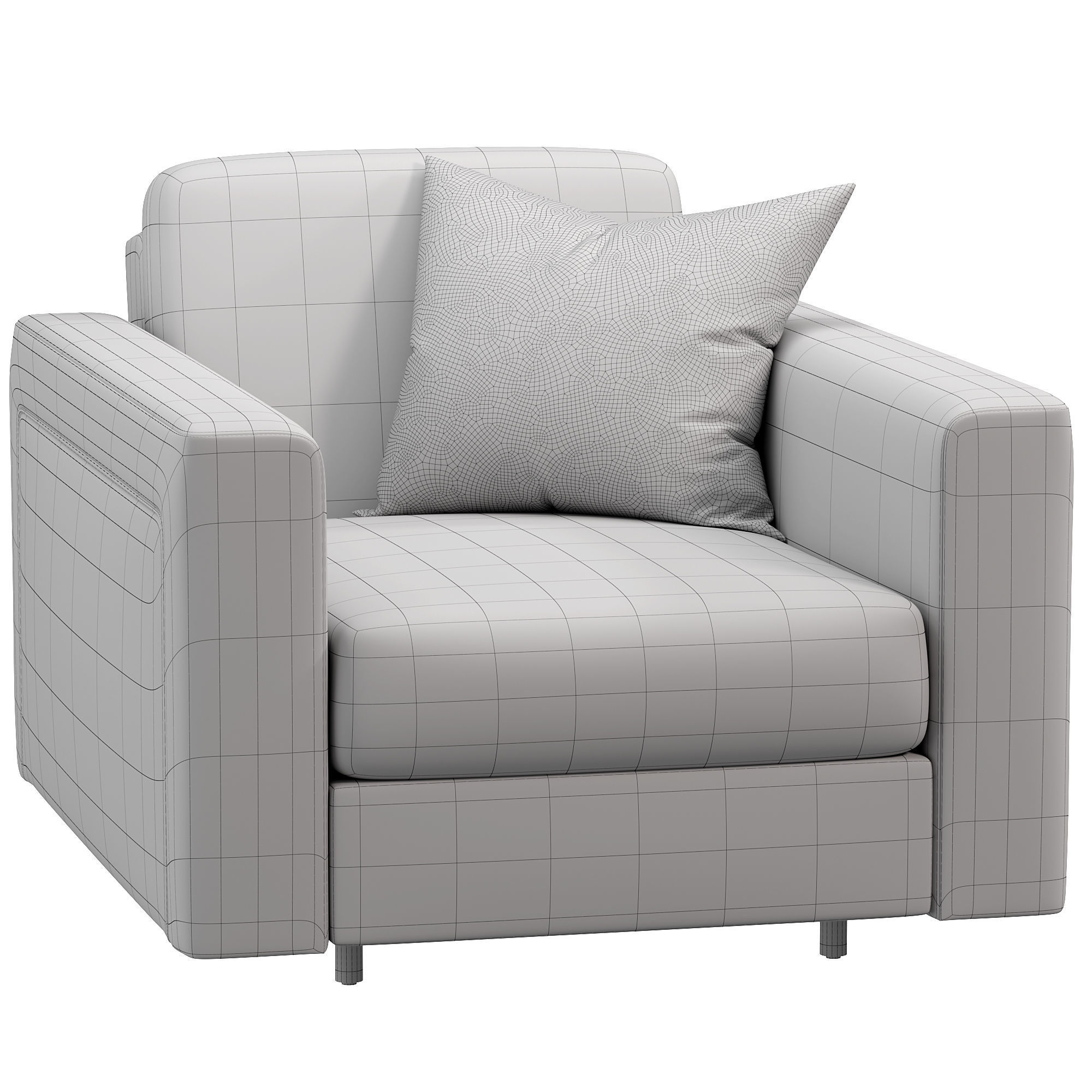 Armchair C101 by delavega 3D model_2